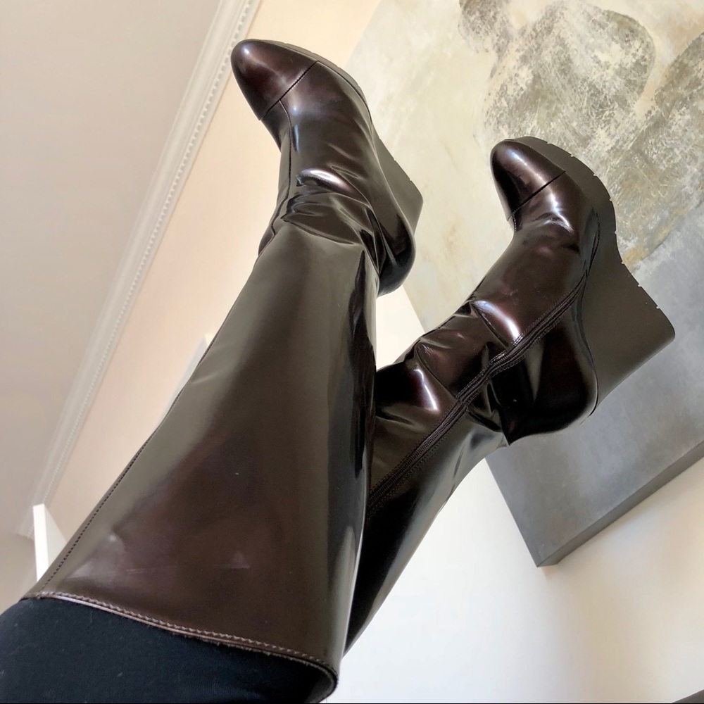 SALE 🎊Beautiful Wedged Leather Boots 7